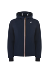 K-way Arsene Bonded Jersey Clothing In Blu Scuro