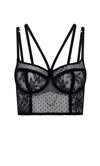 Dolce & Gabbana Sheer Lace Bra Adjustable Straps In Nero