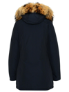 WOOLRICH FUR-TRIMMED HOODED PADDED COAT