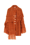 STELLA MCCARTNEY ASYMMETRIC FRINGED CAPE