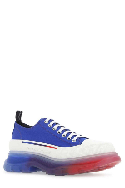 Alexander Mcqueen Tread Slick Ombré Lace-up Sneakers In Blue