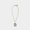 Alexander Mcqueen Brass Plate Med Cameo Necklace In Multicolor