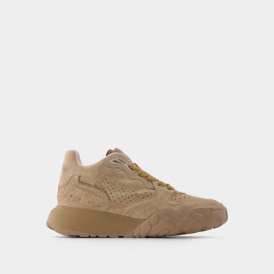 Alexander Mcqueen Hohe Sneakers Aus Leder Beige