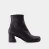 Marni Zip-up Leather Ankle Boots In Black