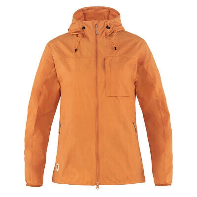 Pre-owned Fjall Raven Fjallraven Womens High Coast Wind Jacket Spicy Orange