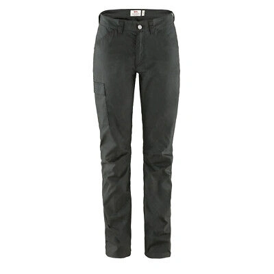 Pre-owned Fjall Raven Fjallraven Womens Vardag Lite Trousers Dark Grey