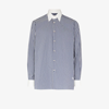 Wales Bonner Blue Sonny Striped Button-down Shirt In Blue