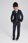 Reiss Navy 4-9 Yrs Modern Fit Mixer Blazer In Navy