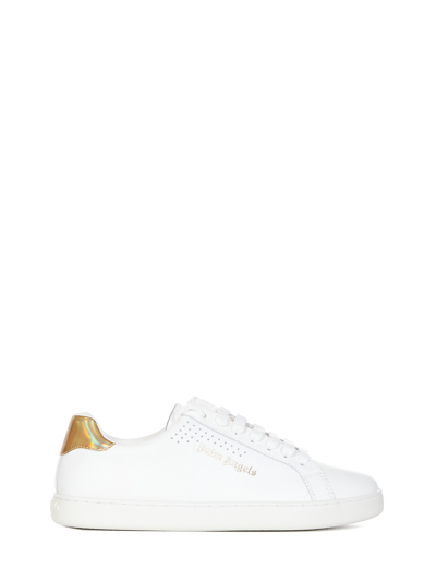 Palm Angels Contrast-heel Low-top Sneakers In White