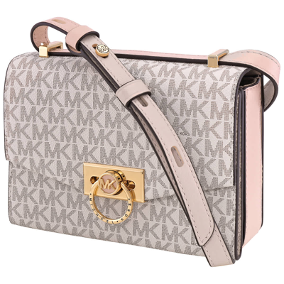 Michael Kors Ladies Hendrix Extra-small Logo Convertible Crossbody Bag In Vanilla/soft Pink