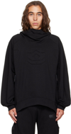 Mcq By Alexander Mcqueen Embossed-detail Loose-fit Hoodie In 1000 Darkest Black