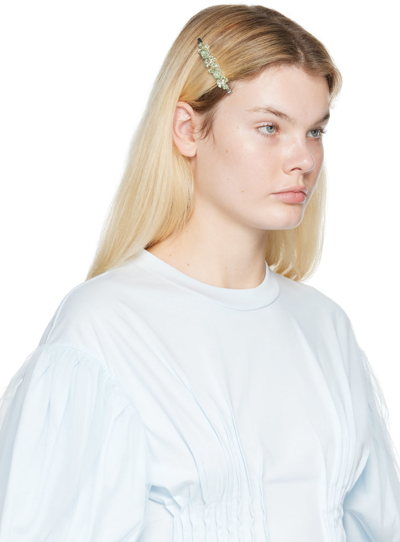 Simone Rocha Crystal Flower Hair Clip In Mint | ModeSens