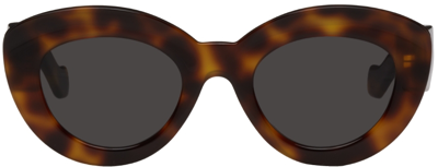 Loewe Tortoiseshell Butterfly Sunglasses In 53a Shiny Classic Ha