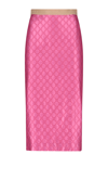 Gucci Gg Supreme Silk Midi Skirt