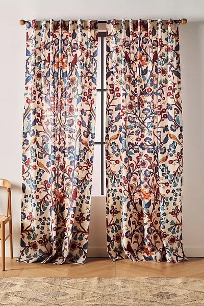 Anthropologie Welles Curtain In White
