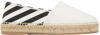 Off-white Diag-stripe Cotton Espadrilles In 110 White Black