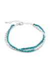 Monica Vinader Sterling Silver Mini Nugget Gemstone Beaded Bracelet In Silver