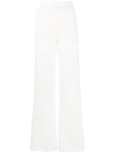 Saiid Kobeisy High-waisted Wide-leg Trousers In White