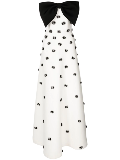 Saiid Kobeisy Beaded Evening Dress In White