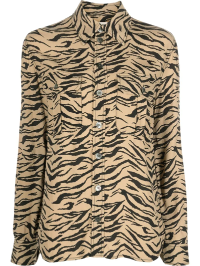 Zadig & Voltaire Chemise Teros Tiger In Naturel