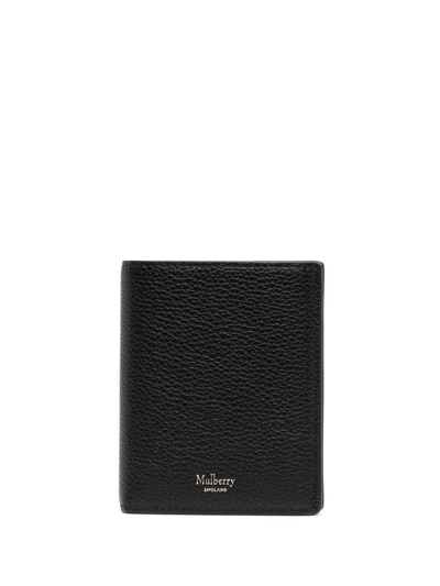 Mulberry Logo-detail Leather Wallet In Black