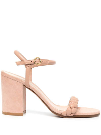 Gianvito Rossi Cruz 60 Leather And Suede Sandals In Beige