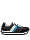 Ferragamo Side-stripe Low-top Sneakers In Grey