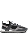 Ferragamo Indy Panelled-design Sneakers In Black