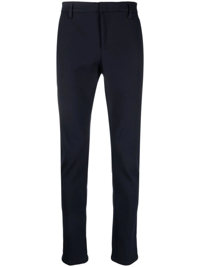 Dondup Mid-rise Straight-leg Trousers In 蓝色