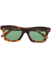 Retrosuperfuture Martini Tabacco Square-frame Sunglasses In 褐色