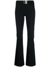 MISBHV FLARED BUCKLED-WAIST TROUSERS