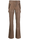 MISBHV LEATHER-EFFECT CARGO TROUSERS