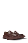 Camper Walden Penny Loafer In Burgundy