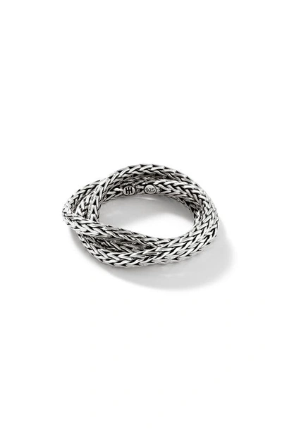 John Hardy Classic Chain Layered Ring In Silver