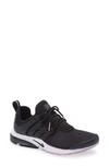 Nike Air Presto Sneaker In Black/black Violet Shock White