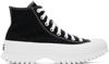CONVERSE BLACK & WHITE CHUCK TAYLOR ALL STAR LUGGED 2.0 HIGH trainers