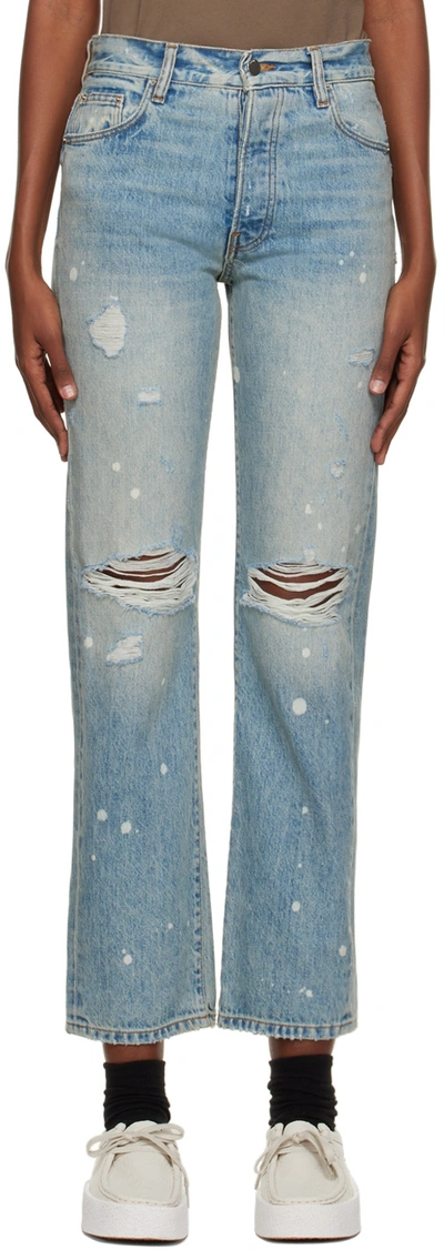 Amiri Blue Straight Jeans