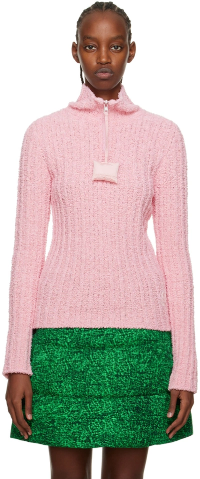 Moncler Genius 1 Moncler Jw Anderson Turtleneck Pullover Sweater In Pink