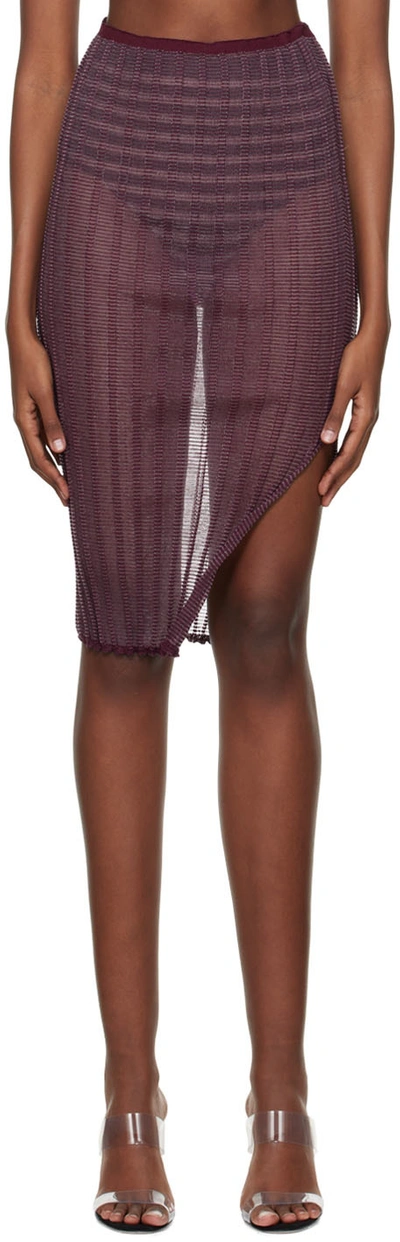 A. Roege Hove Ssense Exclusive Burgundy Anais Midi Skirt