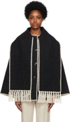 Totême Toteme Embroidered Scarf Jacket In 359 Dark Grey Melang