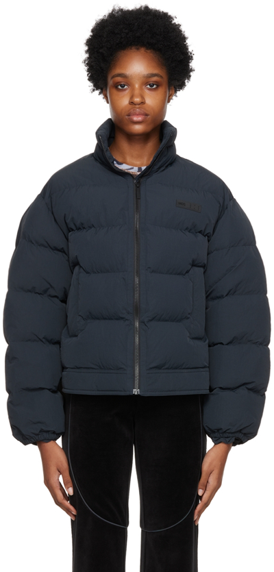 Mcq By Alexander Mcqueen Padded High-neck Puffer Jacket In Blau