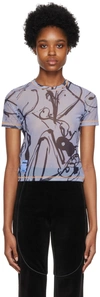 Mcq By Alexander Mcqueen Blue Printed T-shirt In 8004 Horizon