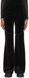 Mcq By Alexander Mcqueen Black Piping Leggings In 1000 Darkest Black