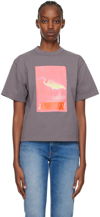 Heron Preston Heron-print Short-sleeved T-shirt In Grey Pink