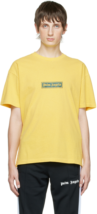 Palm Angels Yellow Box T-shirt In Yellow White