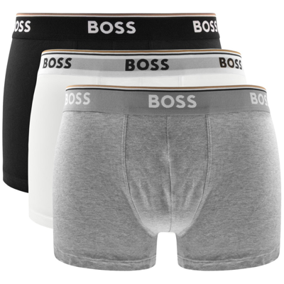 Boss Business Boss Underwear Triple Pack Trunks In White
