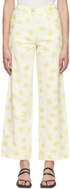 Helmstedt Off-white Ebi Jeans In Sunflower Field Off