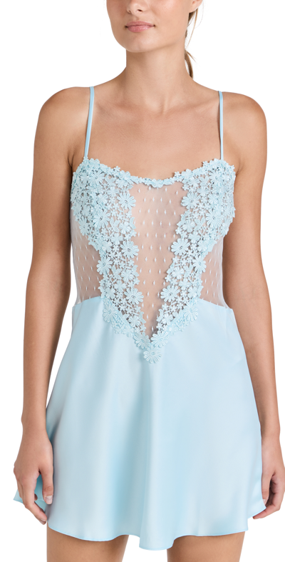 Flora Nikrooz Showstopper Charmeuse Chemise In Blue