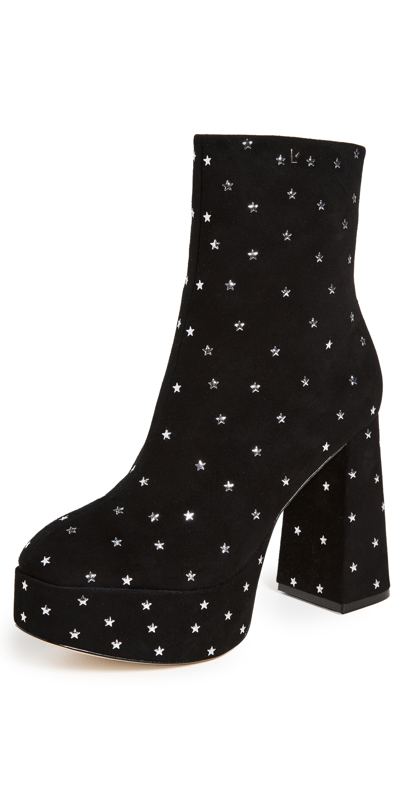 Larroude Dolly Boots In Black Stars