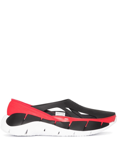 Maison Margiela X Reebok Black And Red Croafer Slip-on Rubber Sneakers